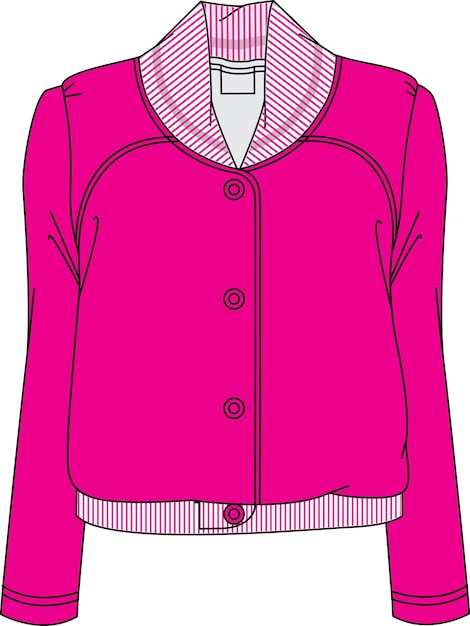 Vektor frauen-pink-frauen-bomberjacke