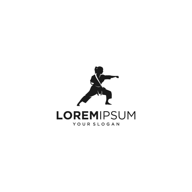 Frauen-Taekwondo-Spieler-Logo