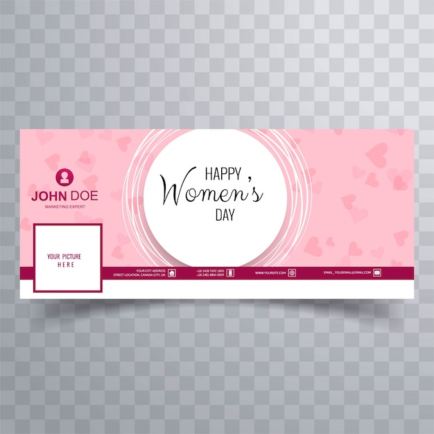 Vektor frauen tag facebook banner design