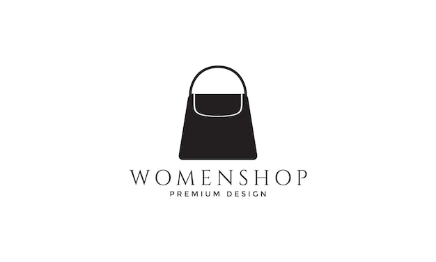 Frauen tasche mode silhouette logo symbol symbol vektorgrafik design illustration