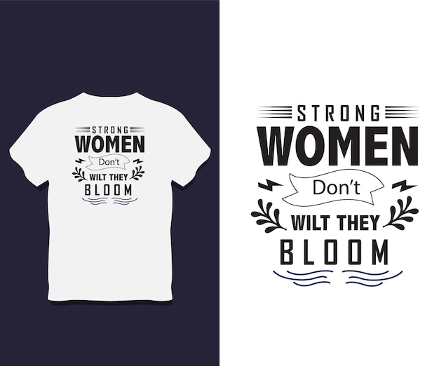 Vektor frauen-typografie-t-shirt-design mit vektor