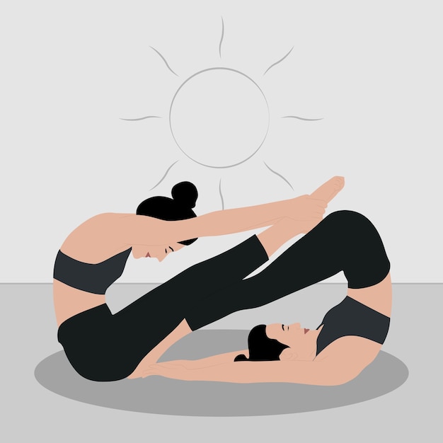 Vektor frauen-yoga-posen