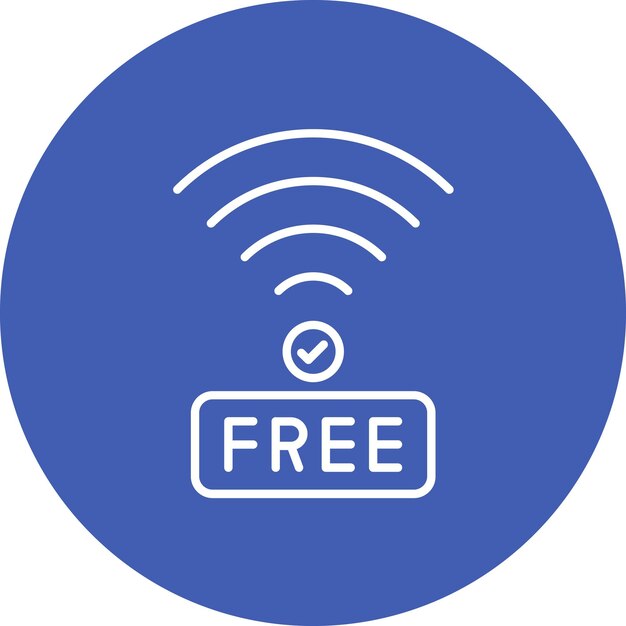 Free wifi-icon-vektorbild kann für digital nomad verwendet werden