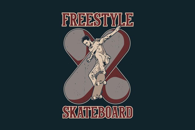 Freestyle-skateboard-silhouette-design