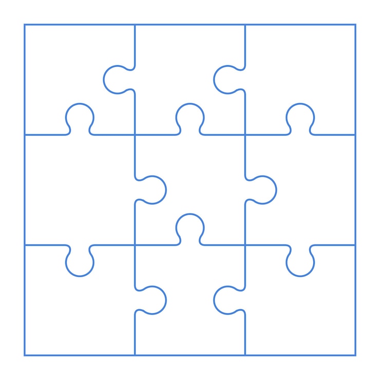 Vektor freie vektorillustration des puzzle-symbols