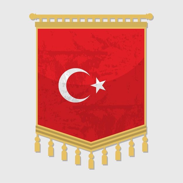 Freier Vektorhintergrund mit der Flagge der Türkei