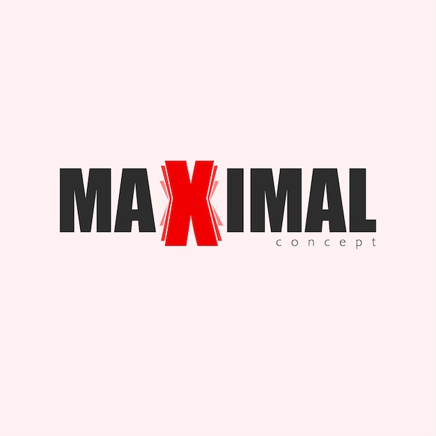 Freier Vektortyp maximale Logo-Marke