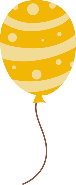 Freude-nette flache ballon-feier-illustration