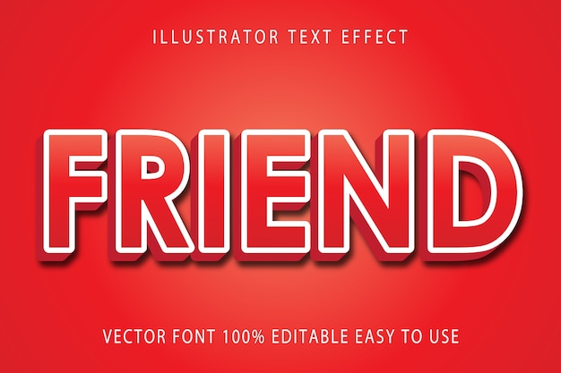 Vektor freund bearbeitbarer texteffekt