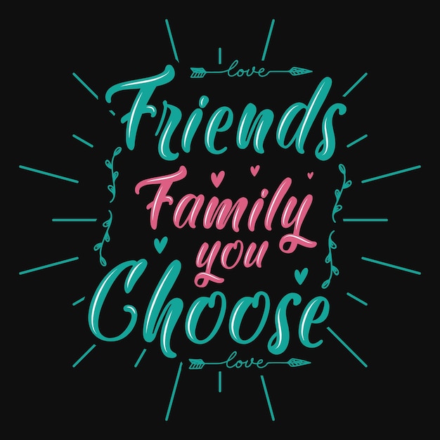 Freunde familie t-shirt-design