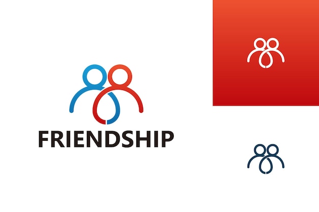 Freundschaft logo template design vektor, emblem, designkonzept, kreatives symbol, icon