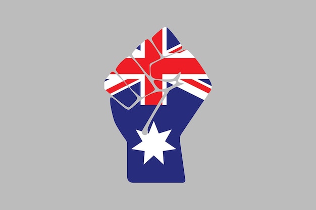 Frieden für Australien mit Flagge Flagge Australiens nationales Landessymbol Illustration Vektor