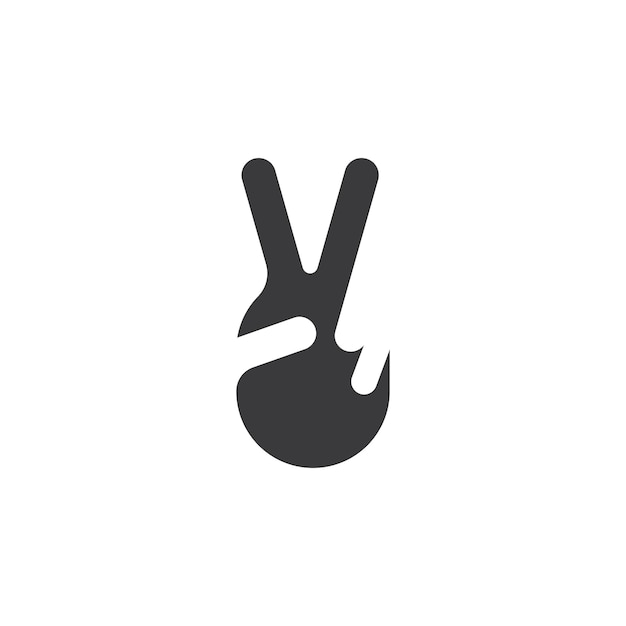 Frieden Hand Geste Symbol Vektor Illustration Design