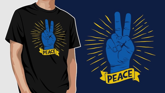 Friedensukraine-grafikt-shirt