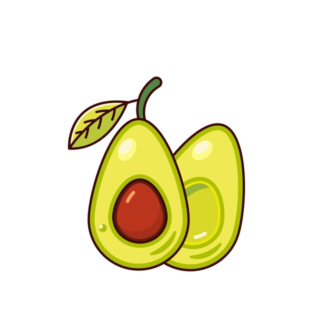 Vektor frische avocado-illustration