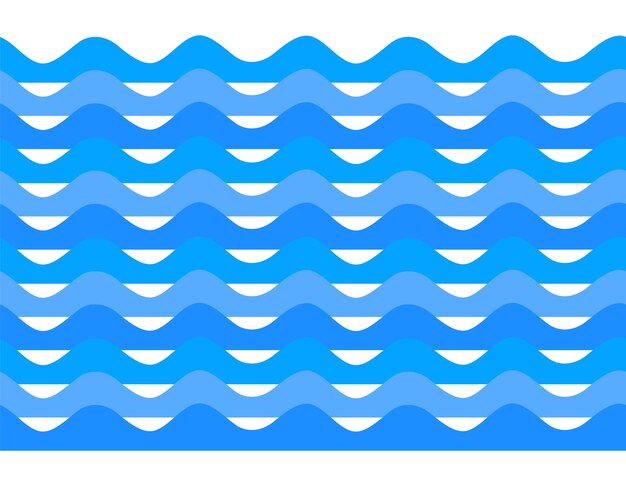 Frische natürliches Thema ein Süßwasser-Hintergrund aus blauen Elementen Design nahtlose Welle Abstrakt wellig für die Überlagerung des Hintergrunds der Seite unter dem Maschenrand des vorderen Titeletiketts Vektor-Illustration eps10
