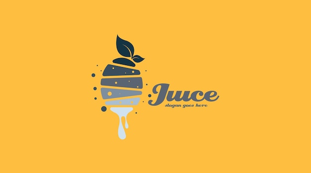 Frischer Fruchtsaft Logo Design Konzept Vektor