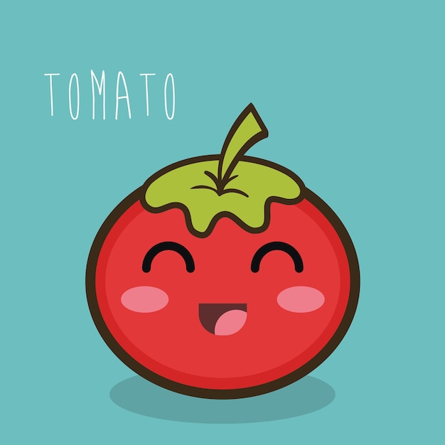 Frischer gesichtsausdruck der tomate