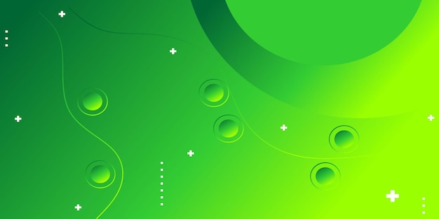 Frischer und natürlicher grüner Hintergrund mit geschwungenen Linien und Kreisen Design für Website-Banner Landin