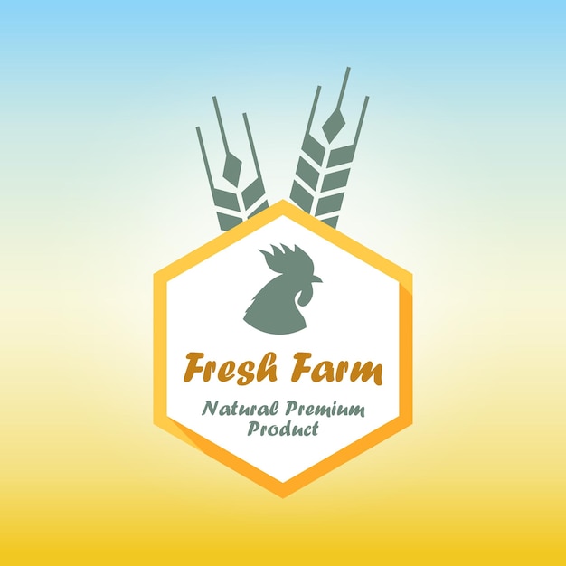 Frisches farm-emblem