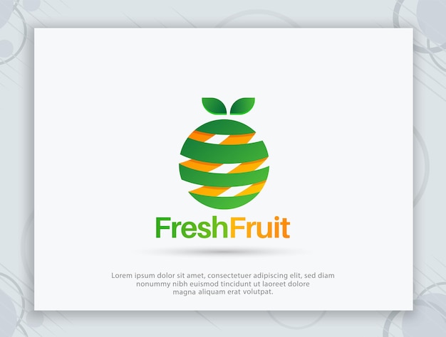 Frisches obst vektor-logo-design