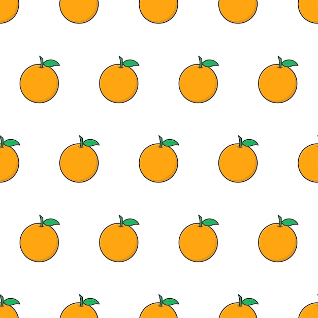 Frisches orange nahtloses muster. orange frucht illustration