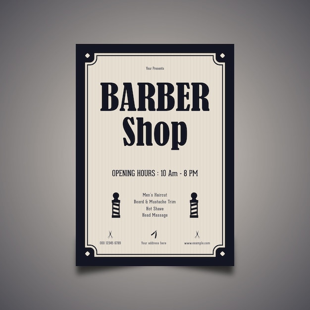 Vektor friseur-flyer-design