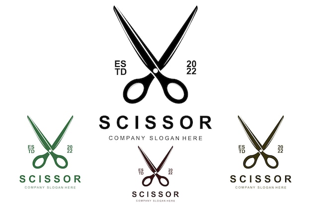 Friseur Werkzeug Schere Logo Symbol Hintergrundsymbol