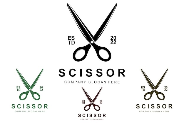 Friseur werkzeug schere logo symbol hintergrundsymbol