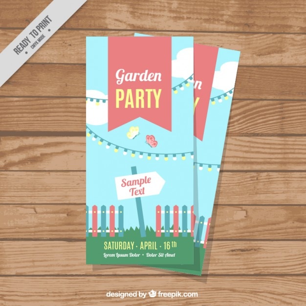 Fröhlich Garten-Party-Flyer