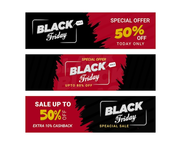 Vektor fröhliche black friday-banner-designs