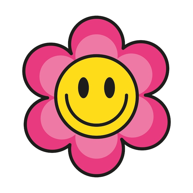 Fröhliche Blumen-Ikone