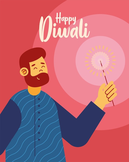 Fröhliche diwali-feierkarte