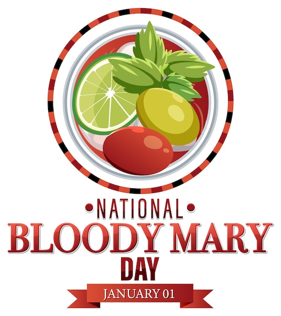 Fröhliche nationale bloody-mary-day-ikone