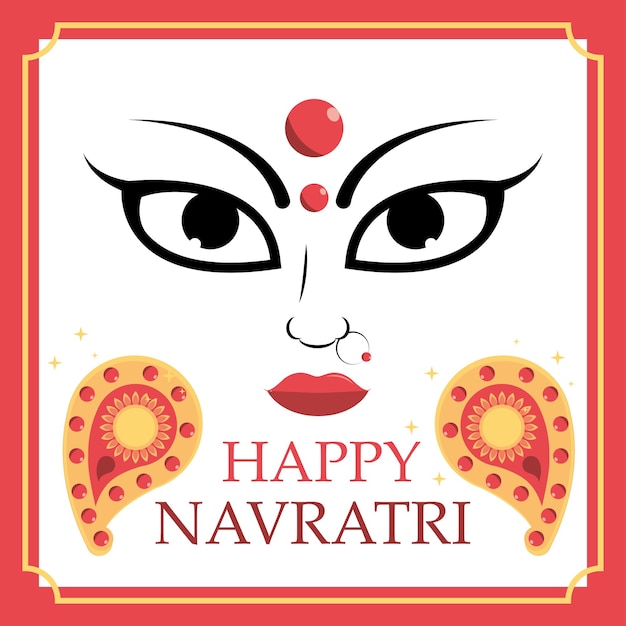 Fröhliche Navratri-Grußkarte