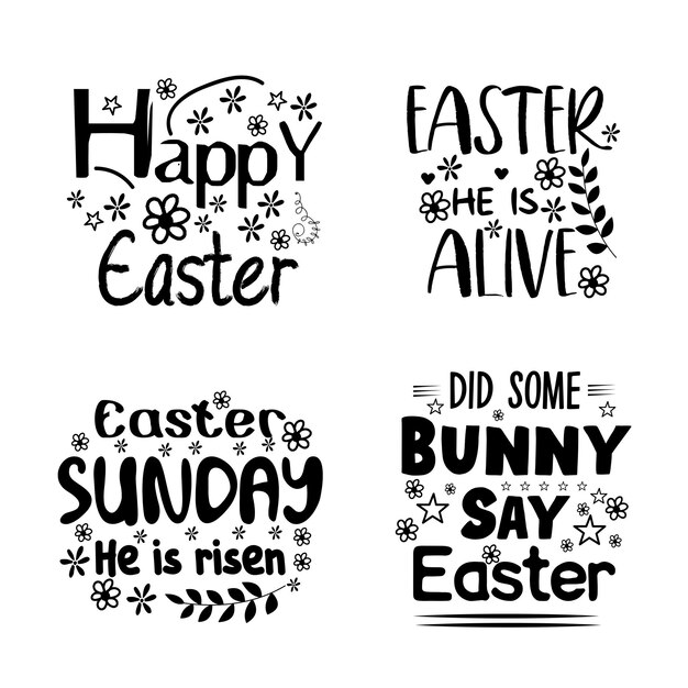 Fröhliche ostern-schriftzug-typografie-design