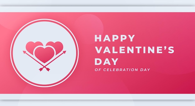 Vektor fröhliche valentinstag-feier, vektor-design-illustration für hintergrund-poster-banner-werbung