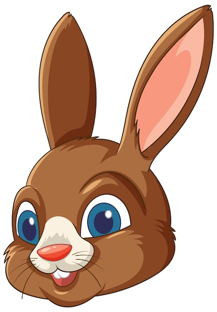 Fröhliche Zeichentrick-Hase-Illustration