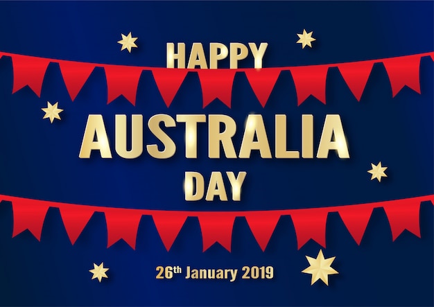 Fröhlicher australia day am 26. januar.