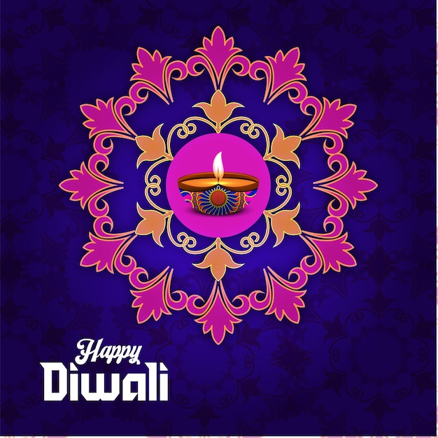 Fröhlicher diwali-festival-hintergrund und social-media-post-design