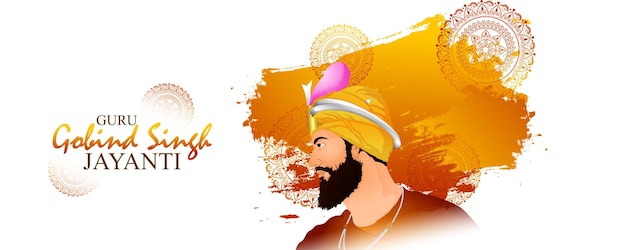 Fröhlicher guru gobind singh jayanti banner