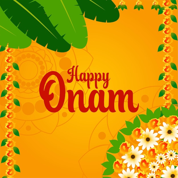 Fröhlicher Onam-Festivalhintergrund Kerala-Festival-Vektorhintergrund mit Kathakali-Gesicht