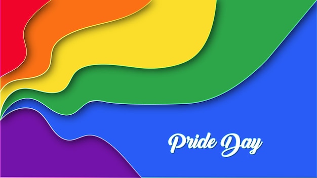 Fröhlicher Pride-Tag mit Regenbogenfahne, buntem Pride-Flaggen-Hintergrund, Lgbtq-Flaggenbildern des Pride-Monats