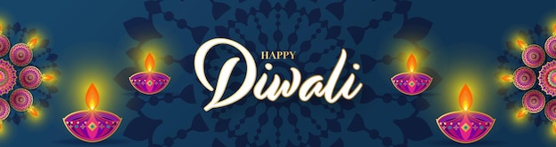 Vektor fröhliches diwali deepavali, das indische fest