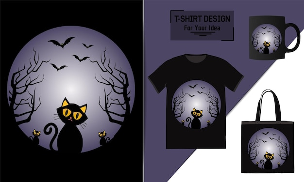 Fröhliches halloween-t-shirt-design halloween-vektor-t-shirt-design halloween-shirt