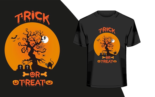 Vektor fröhliches halloween-t-shirt-design