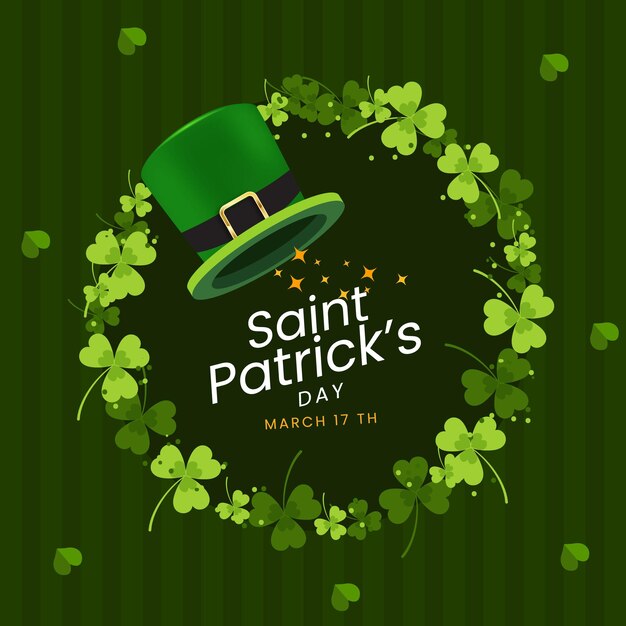 Fröhliches Hintergrunddesign zum St. Patrick's Day