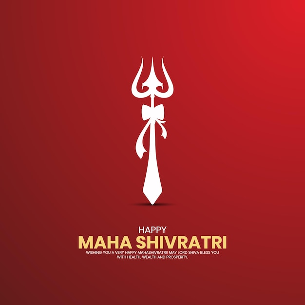 Vektor fröhliches maha shivratri hindu-fest 3d-illustration