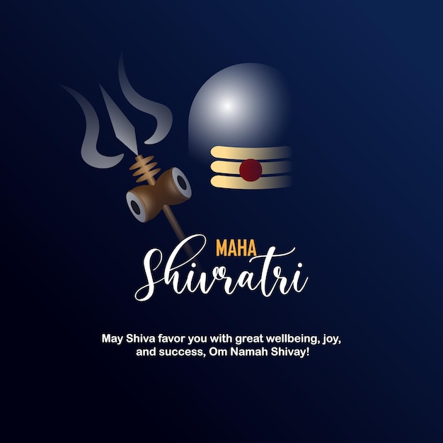 Fröhliches maha shivratri hinduistisches festbanner