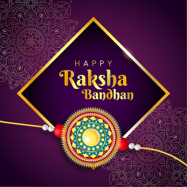 Fröhliches Raksha Bandhan-Luxus-Social-Media-Banner